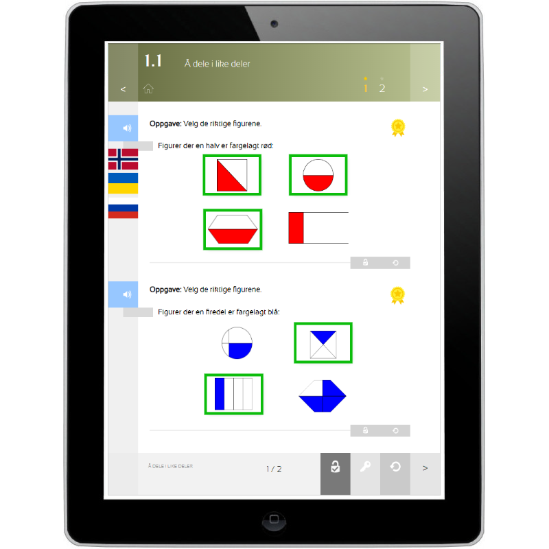 Matematikk 5-7 på norsk, ukrainsk og russisk